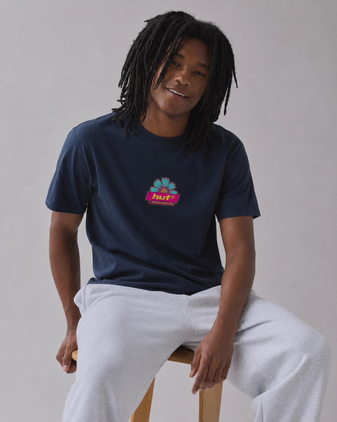 HUF 100% Pure S/S Tee Navy TS01378