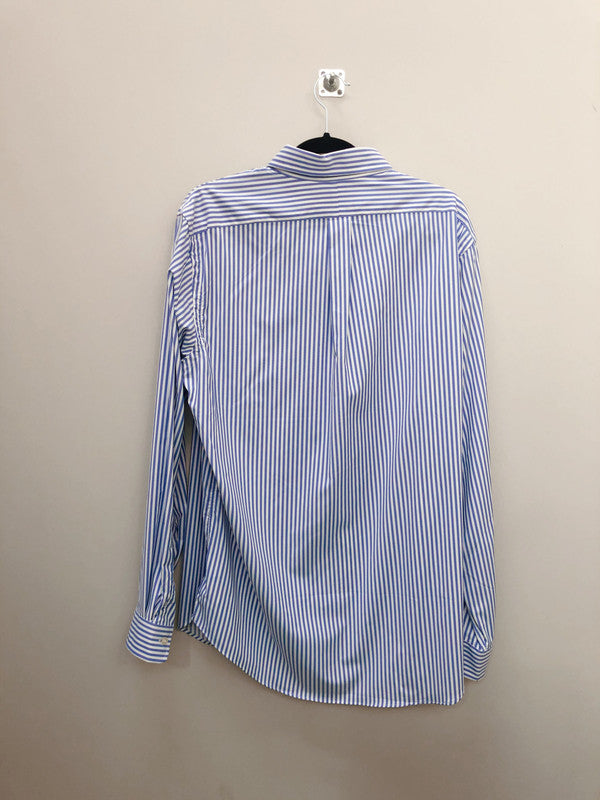 Polo Ralph Lauren Men's Blue Stripe Classic Fit Long Sleeve Shirt Blue 710698537001 B10