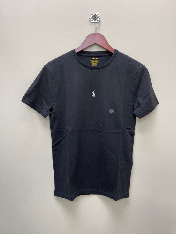 Polo Ralph Lauren Front Fony Logo Slim Fit T-Shirt Black 710839046001 B7