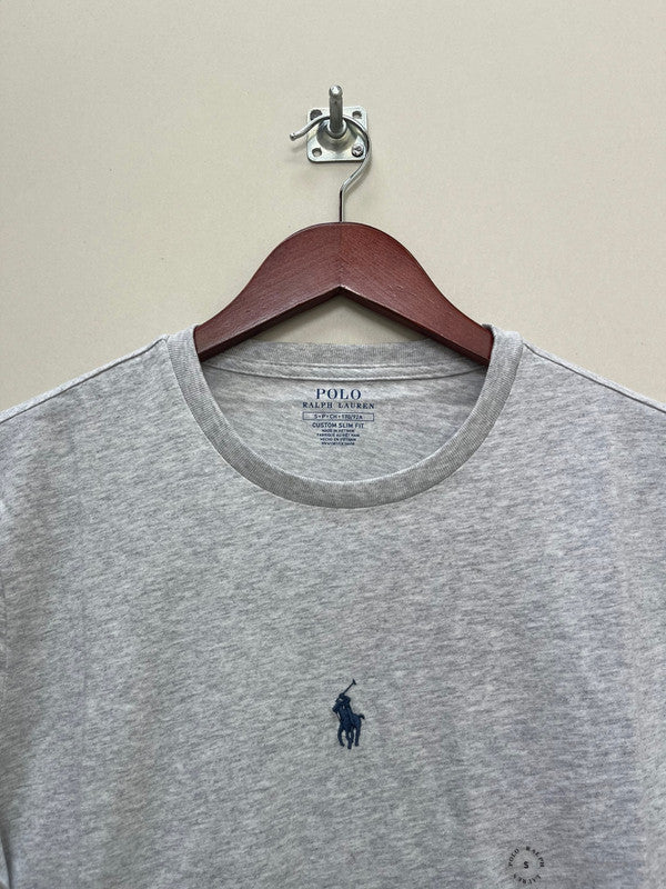 Polo Ralph Lauren Men's Slim Fit Front Pony Logo T-Shirt Grey 710839046010 B3