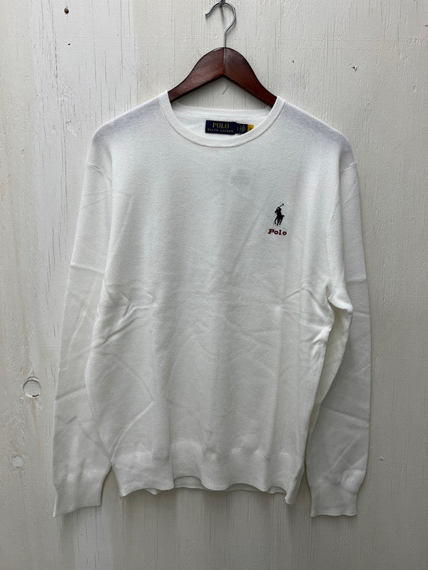 Polo Ralph Lauren Men's Cotton Crewneck Sweater White 710850117007 B13