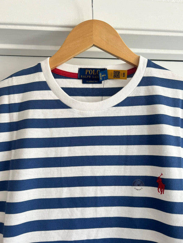 Polo Ralph Lauren Stripe Short Sleeve Shirt Royal/White 710926999001 B7