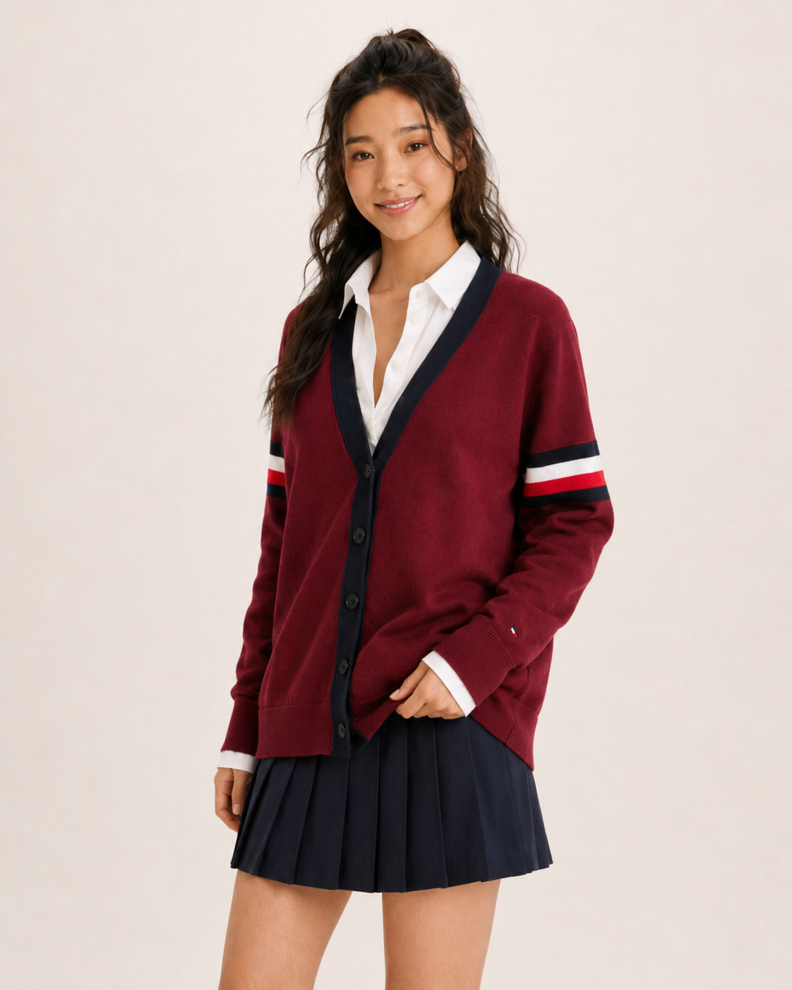 Tommy Hilfiger Men's Bill Cardigan Rouge 78J6646 601