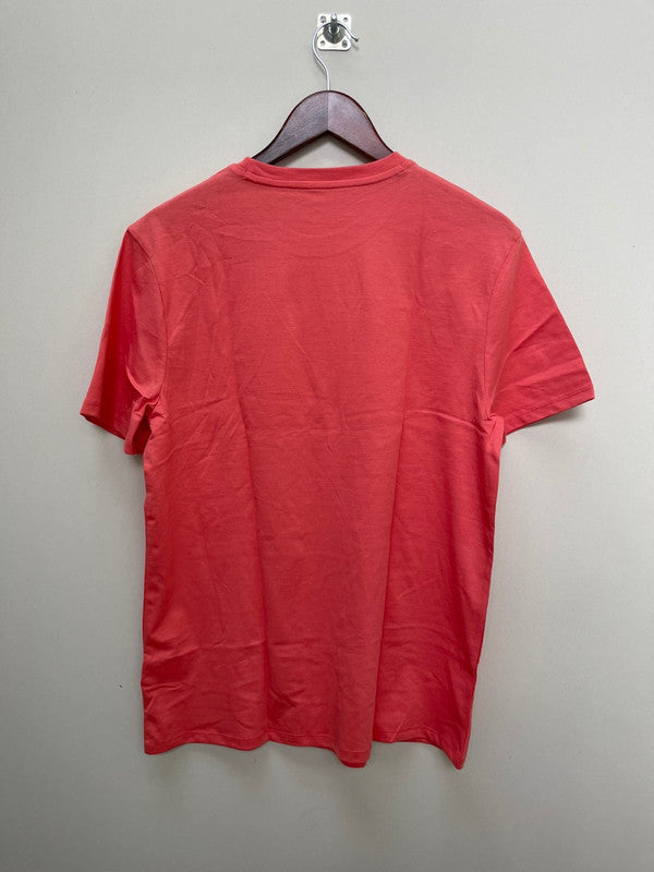 Tommy Hilfiger Men's Chest Stripe Short Sleeve T-Shirt Coral 78J2476 660 T9