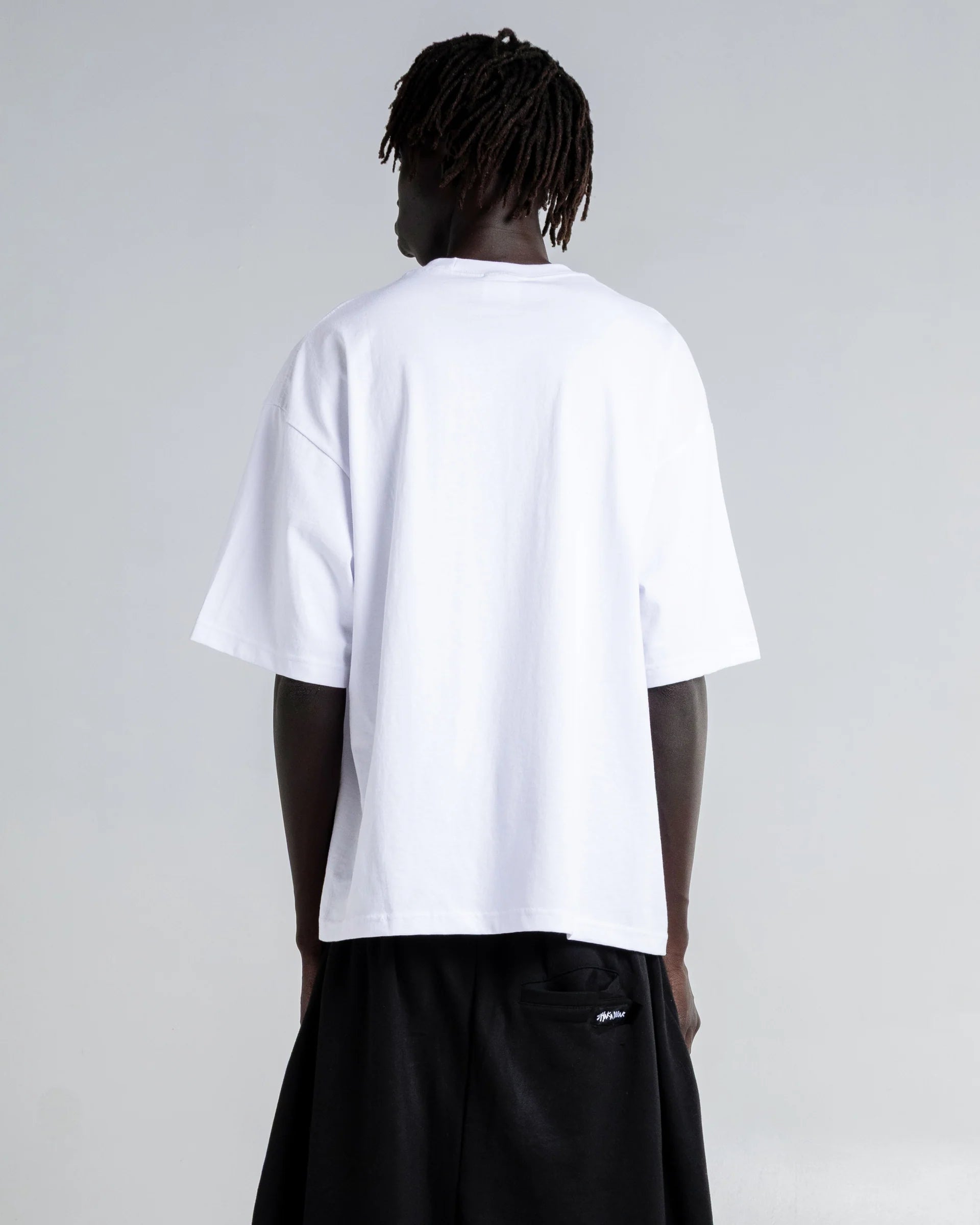 Shaka Wear Cropped Max Heavyweight Short Sleeve T-Shirt White MCS01