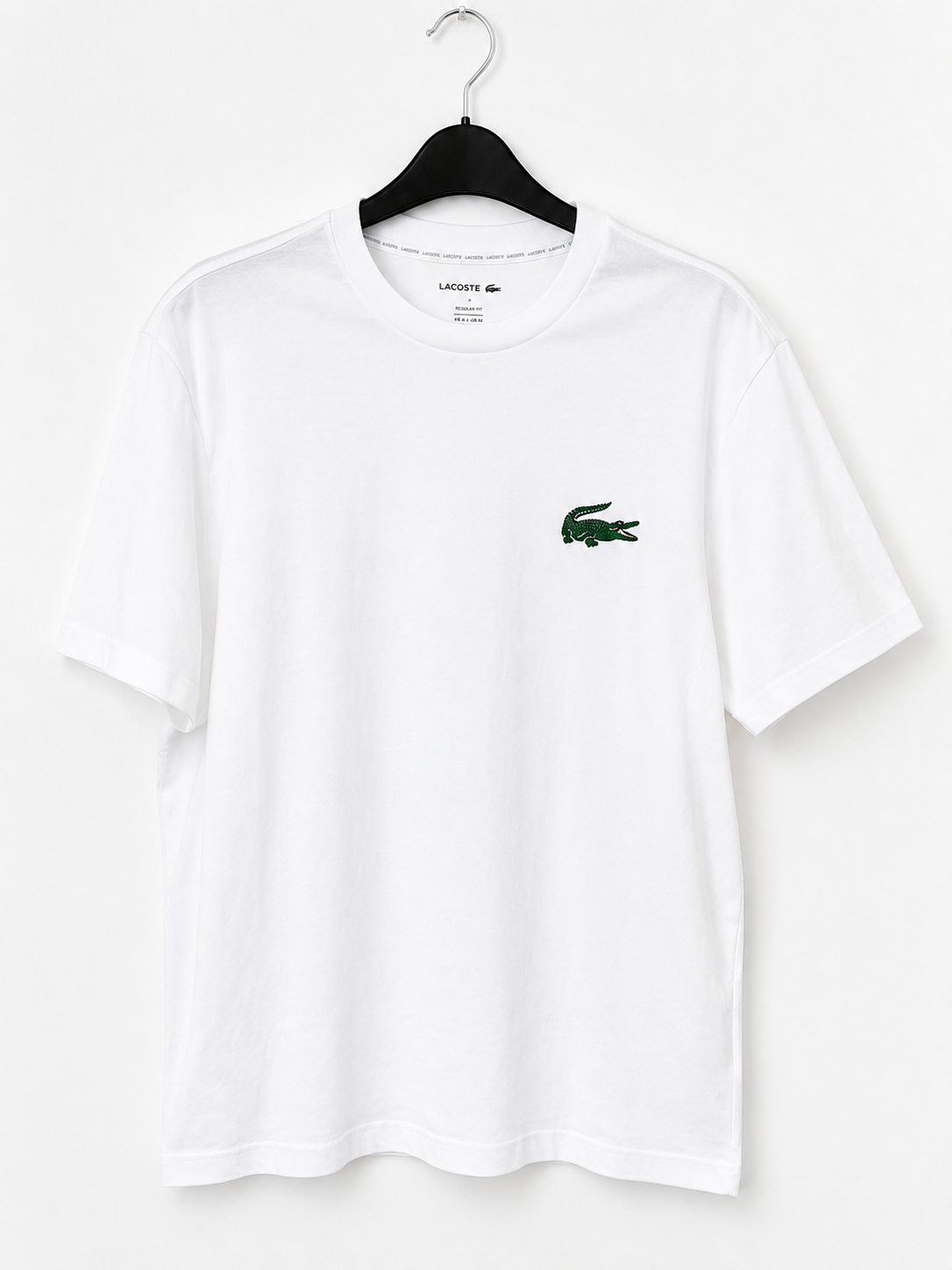 Lacoste Men’s Crocodile Print Cotton Undershirt White / Green TH9460-51 737