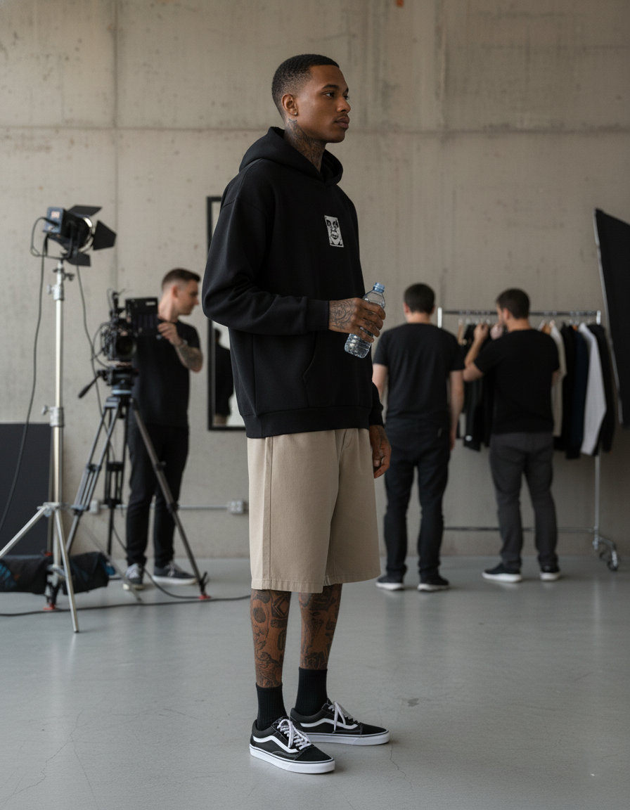 Obey Icom Extra Heavy Hood 2 Black 112470196 BLK