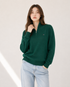 Tommy Hilfiger Men's Solid Quarter Zip Mock Neck Sweater Hunter 78J3337 302
