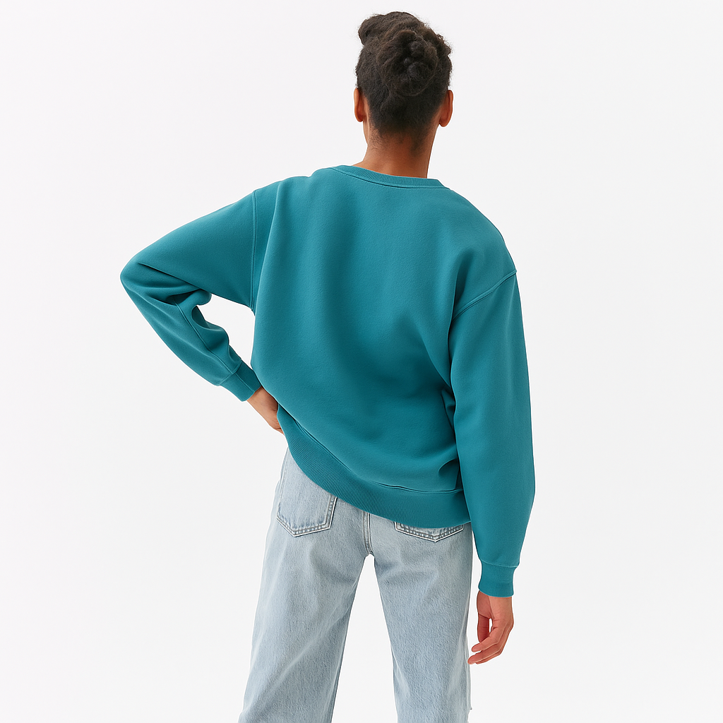 Urban Outfitters Women's Vegan Embroidered Pullover Sweatshirt Blue/Blue 82362922 U1
