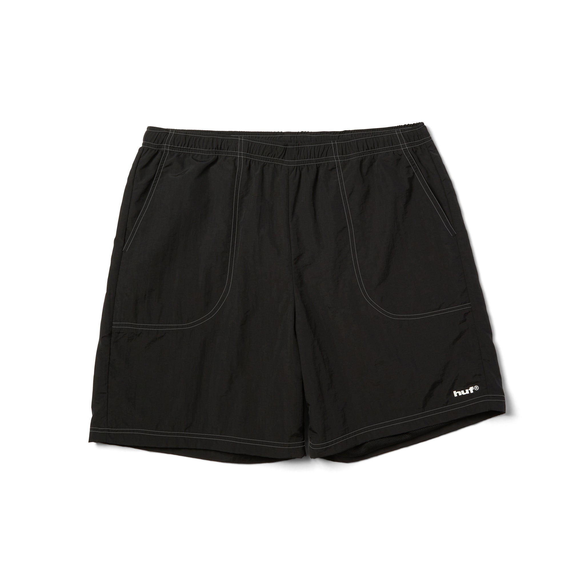 HUF Men's 89 Contrast Easy Short Black Nylon PT00386 BLK
