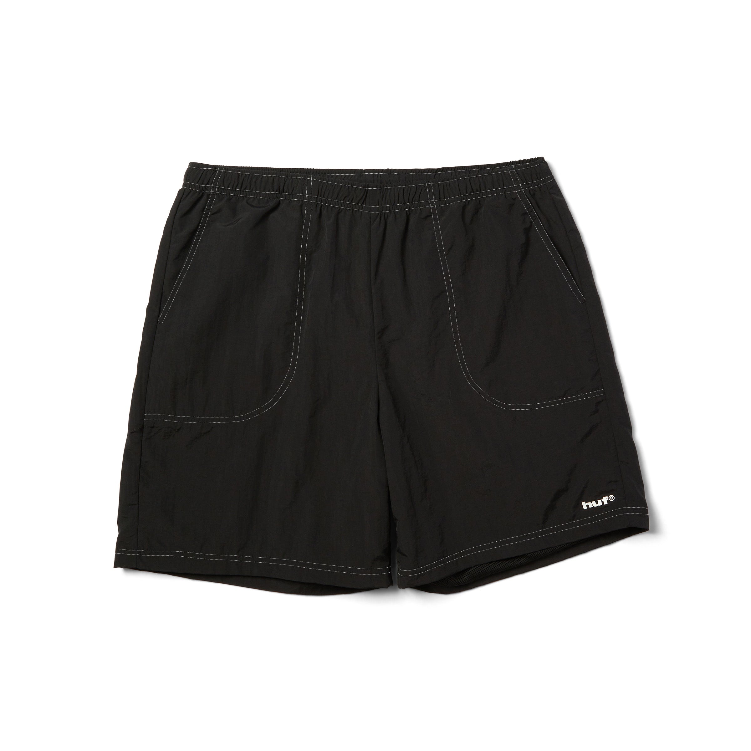 HUF Men's 89 Contrast Easy Short Black Nylon PT00386 BLK