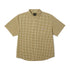 HUF Men's 89 Micro Gingham Ss Oxford Shirt Natural Cotton BU00269 NAT
