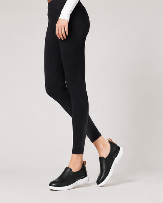 Rockport Women's Total Motion Sport High Slip-On Black Leather CI4465