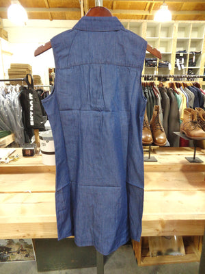 Wax Jean Women's Denim Sleeveless One-Piece Dress Dark Denim 90035 DEN - APLAZE