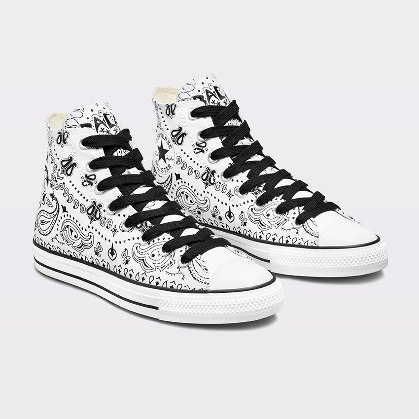 Converse Sammy Baca x Chuck Taylor All Star Pro Bandana Print White/Black/White A02085C - APLAZE