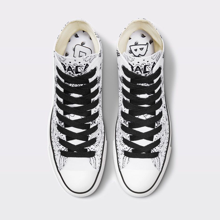 Converse Sammy Baca x Chuck Taylor All Star Pro Bandana Print White/Black/White A02085C - APLAZE