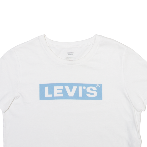 Levi's Women's Cropped Logo T-Shirt White A07850010 ET1