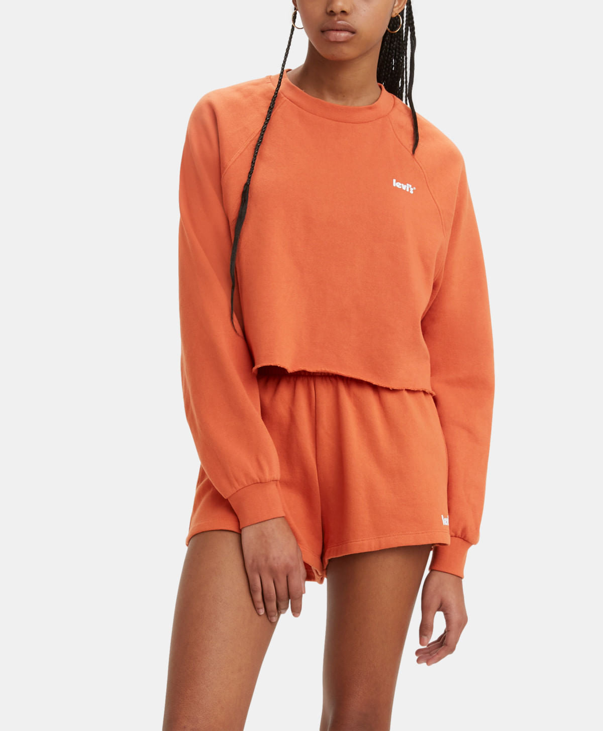 Levi's Women's Laundry Day Raglan Crewneck T-Shirt Orange A34140000 ET1