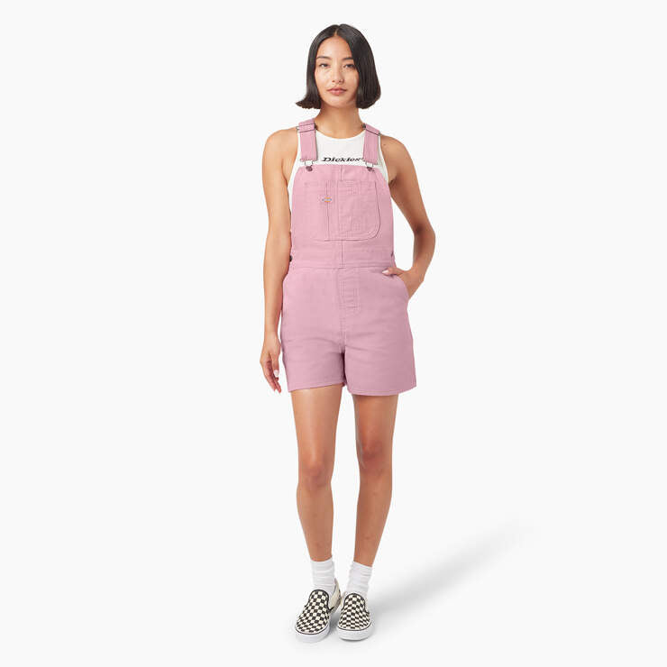 Dickies Women’s Duck Canvas Bib Shortalls Lilac A4XPTK39