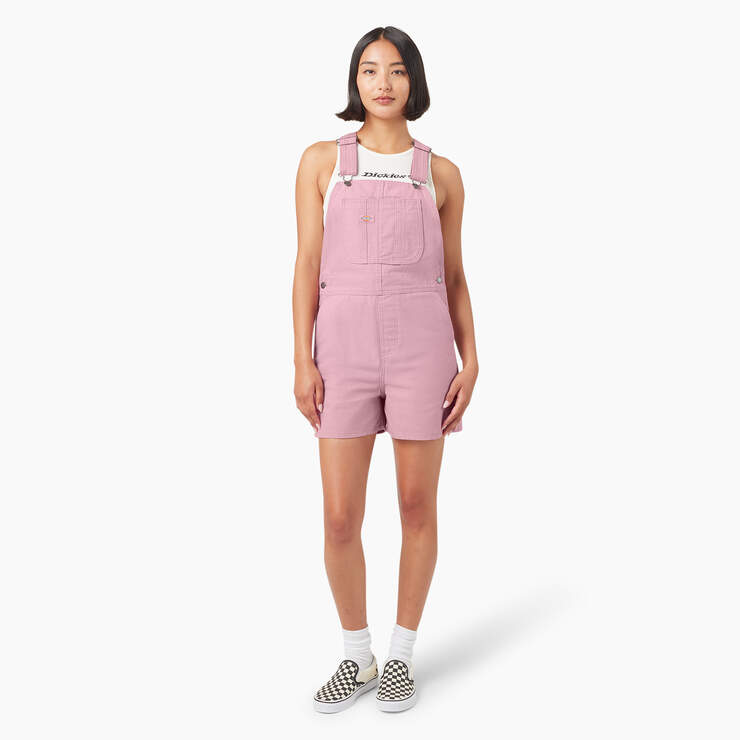 Dickies Women’s Duck Canvas Bib Shortalls Lilac A4XPTK39