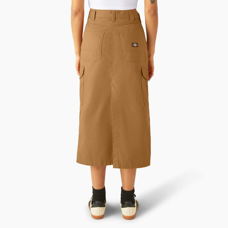 Dickies Dickies Women’s Duck Canvas Cargo Midi Skirt Brown Duck A4Z2R0BD