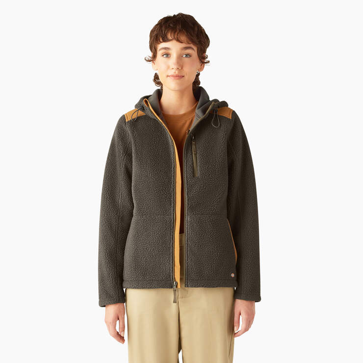 Dickies Women’s High Pile Fleece Jacket Moss Green A85WJ0MS