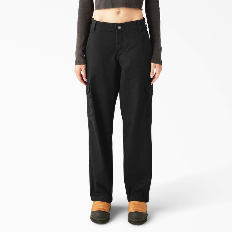 Dickies Women’s Relaxed Fit Duck Canvas Cargo Pants Black A864SBLK