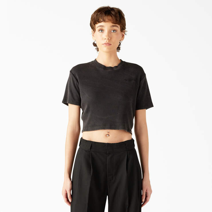 Dickies Women’s Plentywood Cropped T-Shirt Black A866FBLK