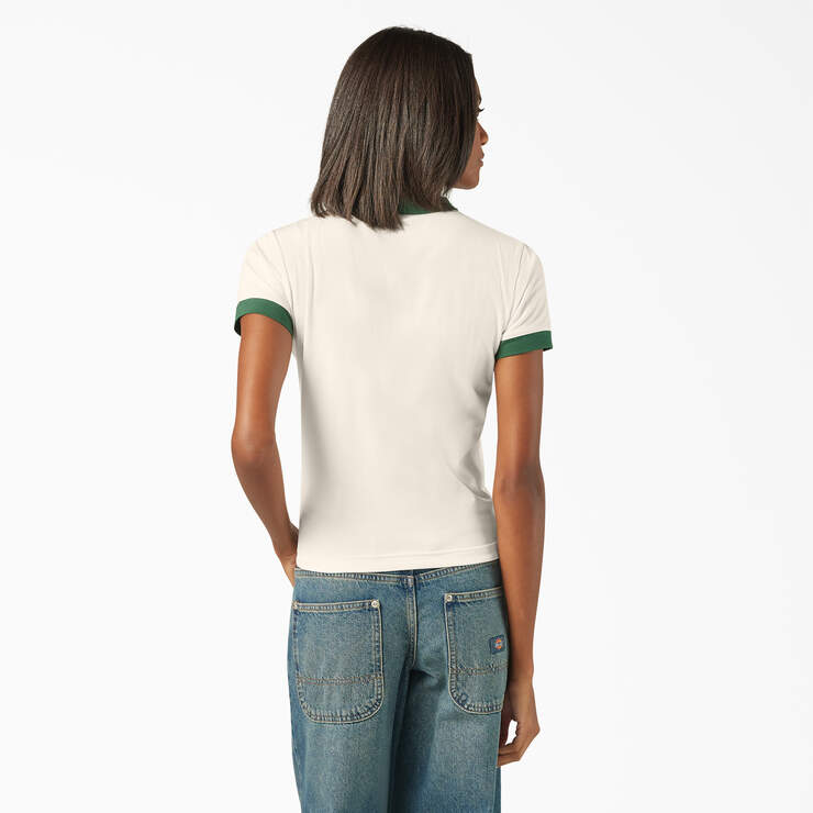Dickies Women’s Slayden Ringer Tee Egret A87Q9C48