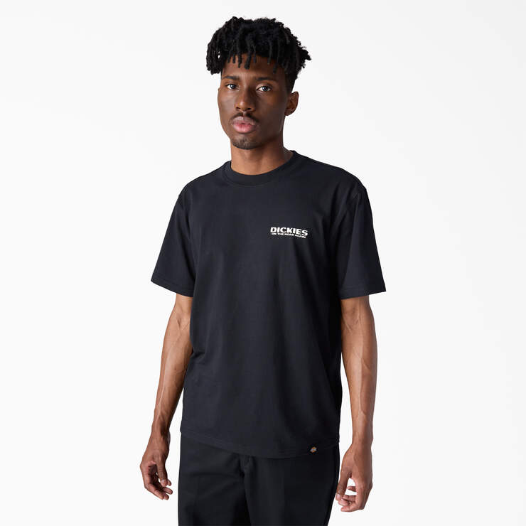 Dickies Mens Burns Graphic T-Shirts Black A87QIBLK