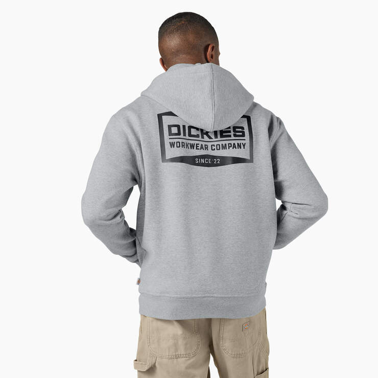 Dickies Mens Bolivar Zip Hoodie Gray Melange A88L5GYM