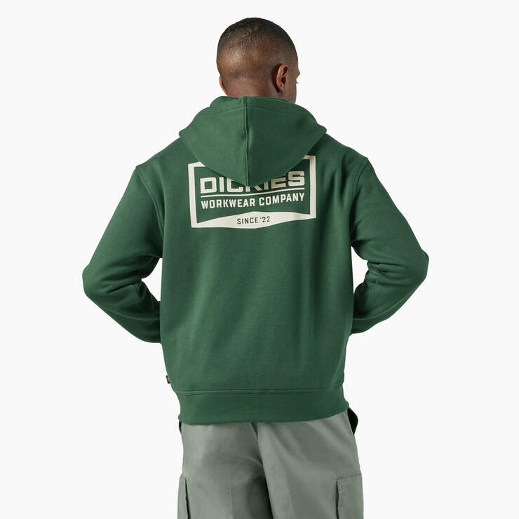 Dickies Mens Bolivar Zip Hoodie Pine Needle Green A88L5PIN