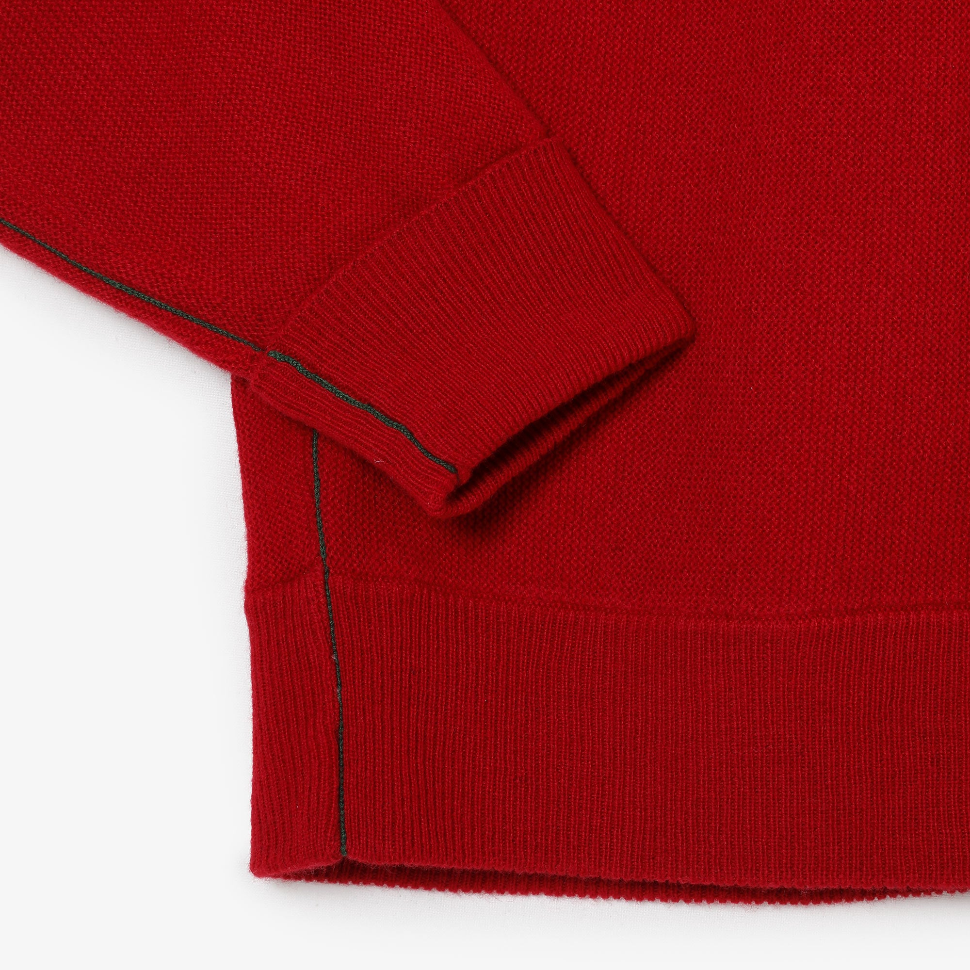 Lacoste Men's Relaxed Fit Tone-on-Tone Buttons Wool Cardigan Red AH0397 240 - APLAZE