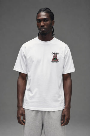 AI model photo - OBEY Love & Unity Now T-Shirt White 165264103 WHT