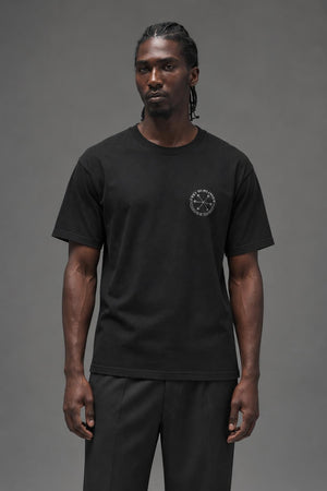 AI model photo - OBEY Doomsday Basic T-Shirt Black 163082324