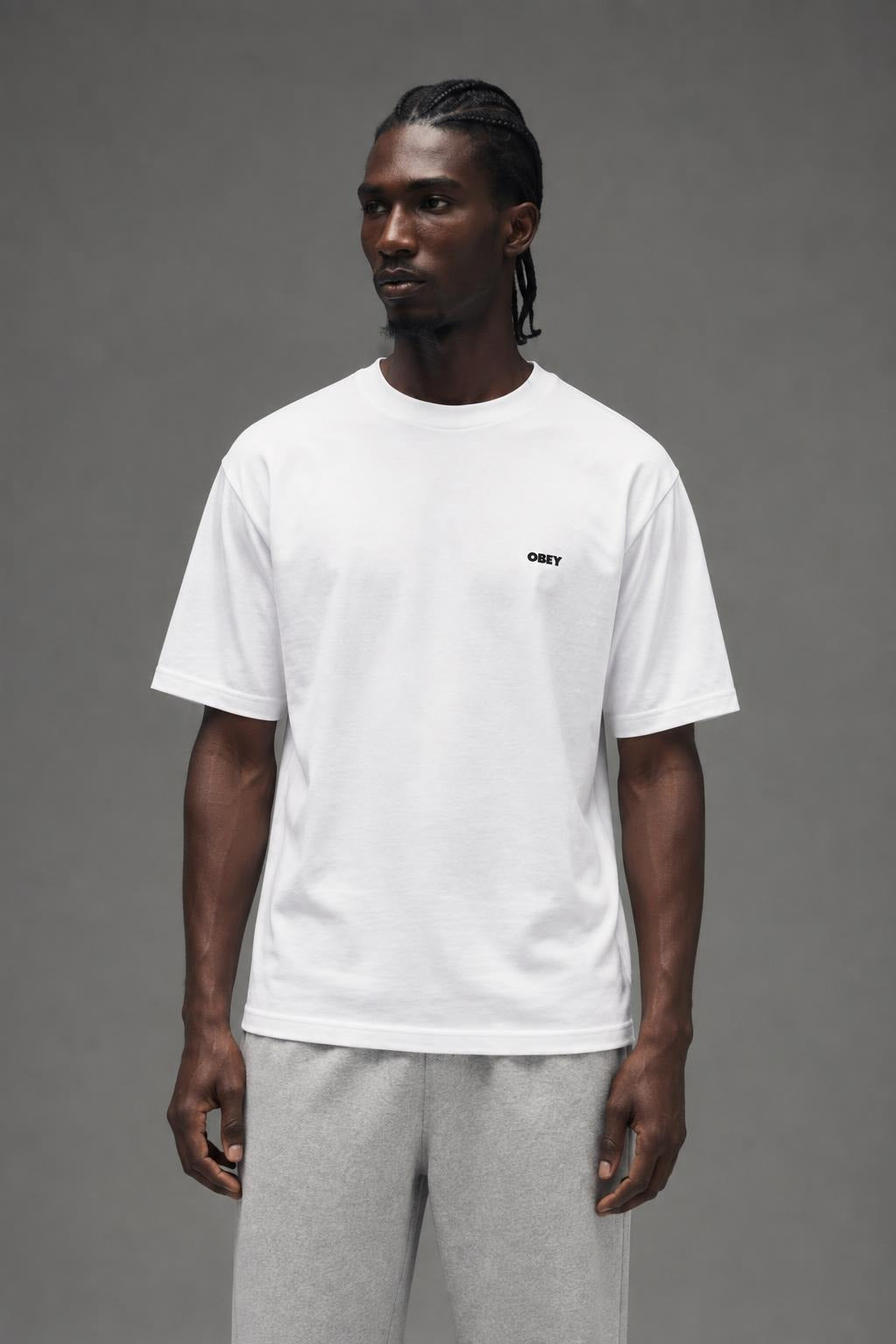 AI model photo - OBEY Target Icon T-Shirt White 165264065 WHT