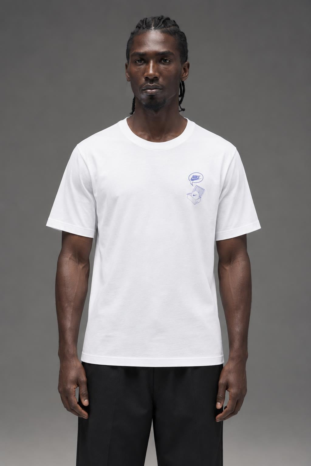 AI model photo - Nike Men's Sportswear Footwear T-Shirts White CT6868 100 N11