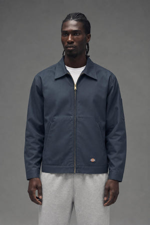 AI model photo - Dickies Mens Unlined Eisenhower Jacket Airforce Blue DJT750AF