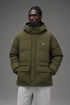 AI model photo - OBEY Brunswick Puffer Kombu Green 121800568 KBG