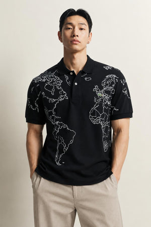 AI model photo - Lacoste Men's Short Sleeve Polo Shirt Black PH8046 031