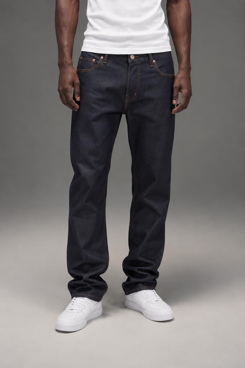AI model photo - WESC Eddy 5-Pocket Jean Raw Clean 0005127