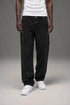 AI model photo - OBEY Men's Organic Hardwork Carpenter Denim Denim Faded Black 142010078 FBL