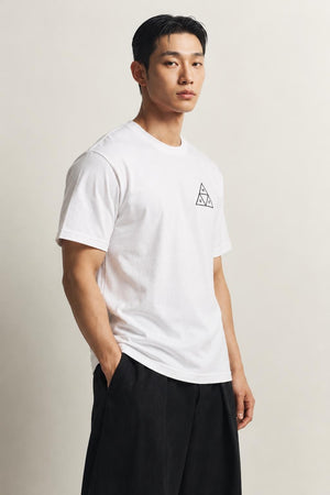 AI model photo - HUF Set Triple Triangle Short Sleeve T-Shirt Wheat TS01953 WHE