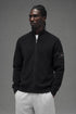 AI model photo - Tommy Hilfiger Men's Mock-Neck Cotton Zip-up Cardigan Black 78J6870 001 T2
