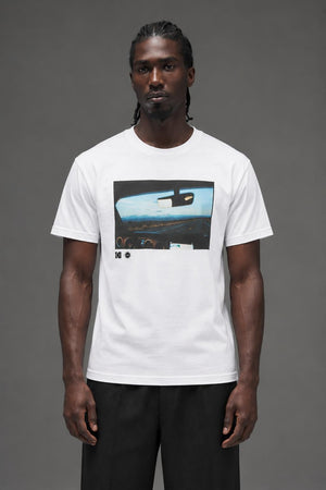 AI model photo - HUF Kodak Rear View T-Shirt White TS02466 WHT