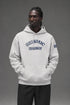 AI model photo - HUF Damaged Pullover Hoodie Heather Grey PF00568