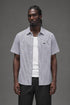 AI model photo - OBEY Trenton Short Sleeve Shirt Black Multi 181210114