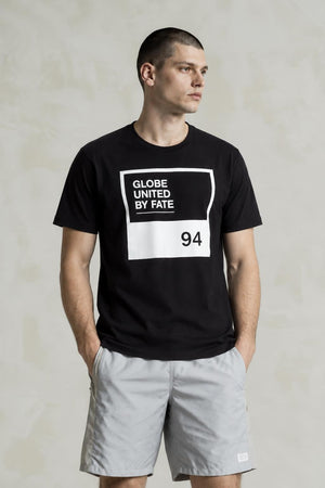 AI model photo - Globe Block Tee Black GB01410004