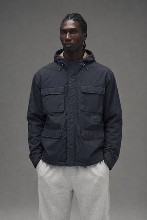 AI model photo - Deus EX Machina Dennis Transitional Jacket Anthracite DMF246608 ATH