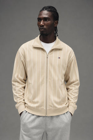 AI model photo - Tommy Hilfiger Men's TMJ RLX Pinstripe Track Jacket Classic DM16360 250